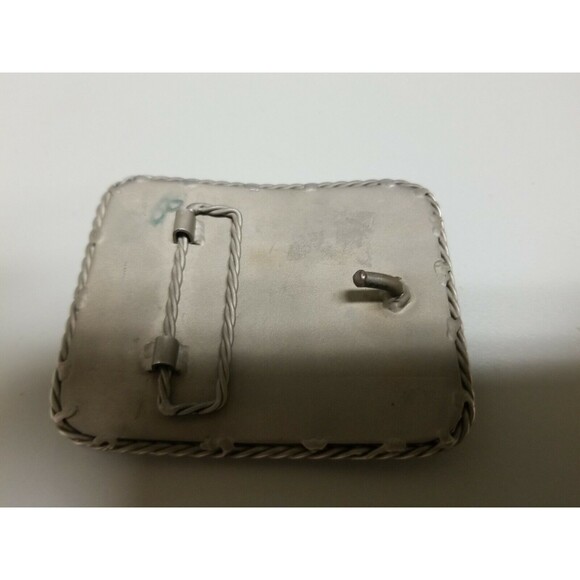 Vintage Estate Silvertone Buckle PAT Belt Buckle Ladies Rodeo Wear Rare Western main image 3